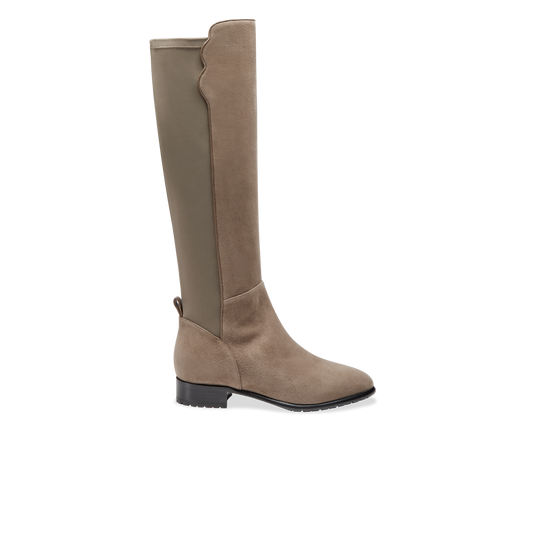 Perfect Stretch Boot in Taupe Suede